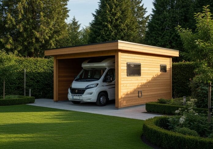 Abri Camping-Car en Bois : Kit vs Fait Maison Abri Camping-Car en Bois : Kit vs Fait Maison
